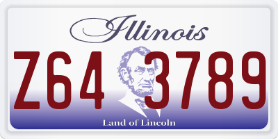 IL license plate Z643789