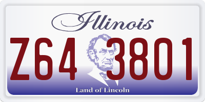 IL license plate Z643801