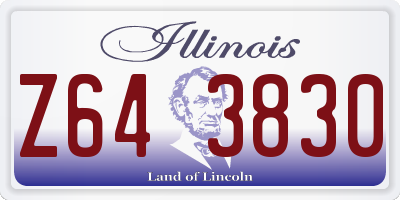IL license plate Z643830