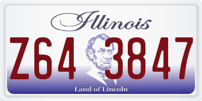 IL license plate Z643847