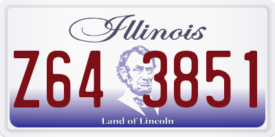 IL license plate Z643851