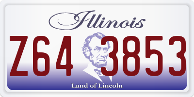 IL license plate Z643853