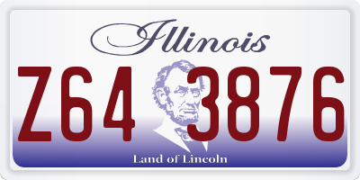 IL license plate Z643876