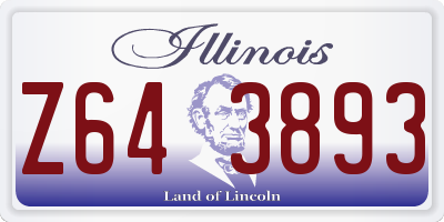 IL license plate Z643893