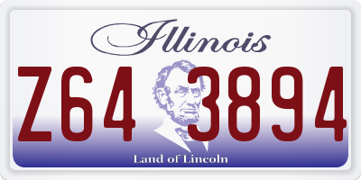 IL license plate Z643894