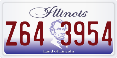 IL license plate Z643954
