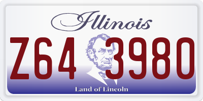 IL license plate Z643980