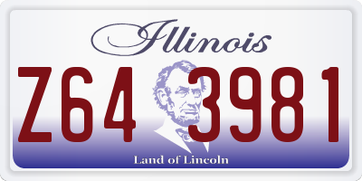 IL license plate Z643981