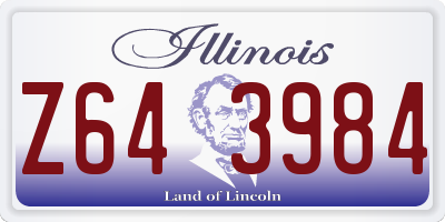 IL license plate Z643984