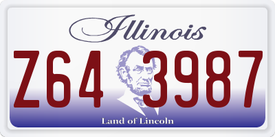 IL license plate Z643987