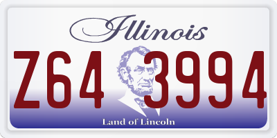 IL license plate Z643994