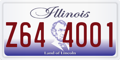 IL license plate Z644001