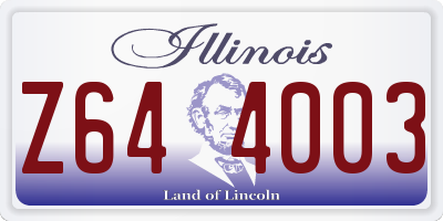 IL license plate Z644003