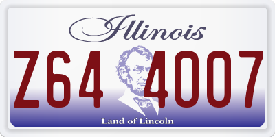 IL license plate Z644007