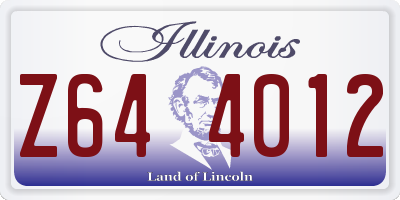 IL license plate Z644012