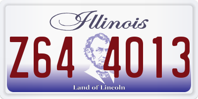 IL license plate Z644013