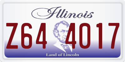IL license plate Z644017
