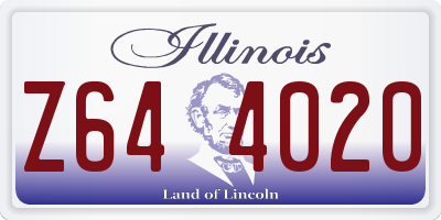 IL license plate Z644020