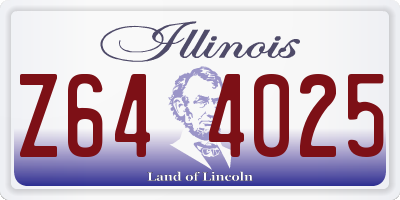 IL license plate Z644025