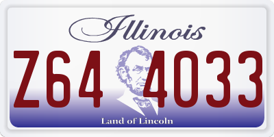 IL license plate Z644033