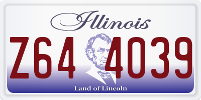 IL license plate Z644039