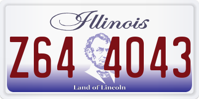 IL license plate Z644043