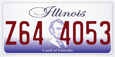 IL license plate Z644053