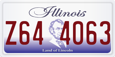 IL license plate Z644063