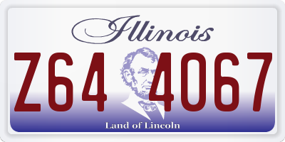 IL license plate Z644067