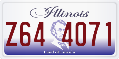 IL license plate Z644071