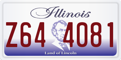 IL license plate Z644081