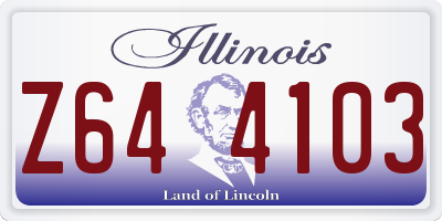 IL license plate Z644103