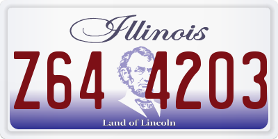 IL license plate Z644203