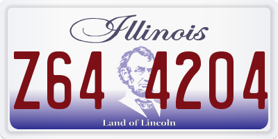 IL license plate Z644204