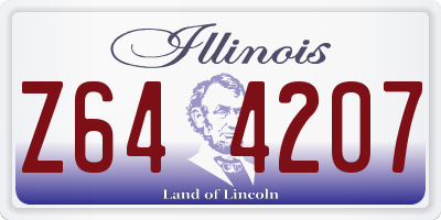 IL license plate Z644207