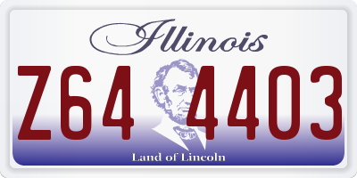 IL license plate Z644403