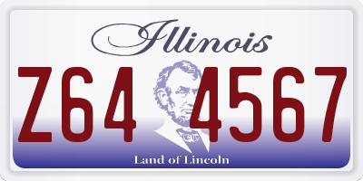 IL license plate Z644567