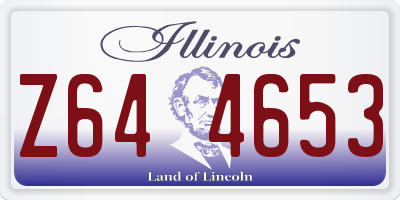 IL license plate Z644653