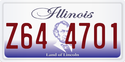IL license plate Z644701
