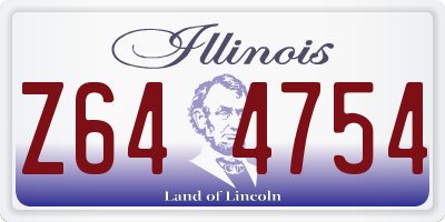 IL license plate Z644754