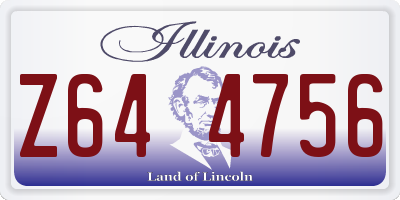 IL license plate Z644756