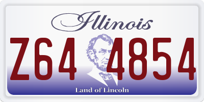 IL license plate Z644854
