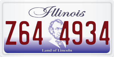 IL license plate Z644934