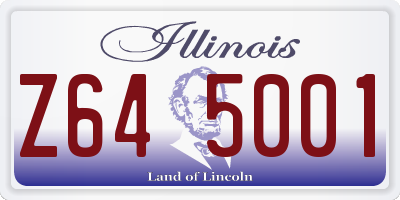 IL license plate Z645001