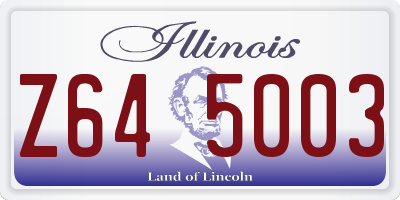 IL license plate Z645003