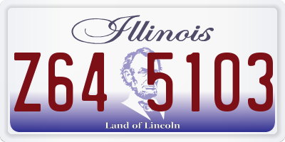 IL license plate Z645103