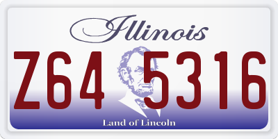 IL license plate Z645316