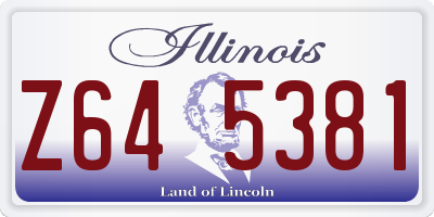 IL license plate Z645381