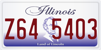 IL license plate Z645403