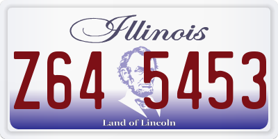 IL license plate Z645453